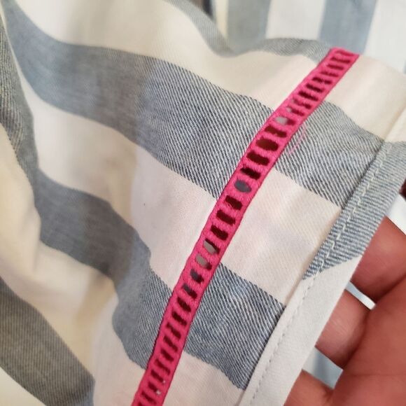 Soleil Open Back Tassel Striped Long Sleeve Mini Dress Size medium - Picture 6 of 10